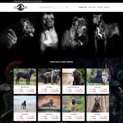 theme wordpress bán chó