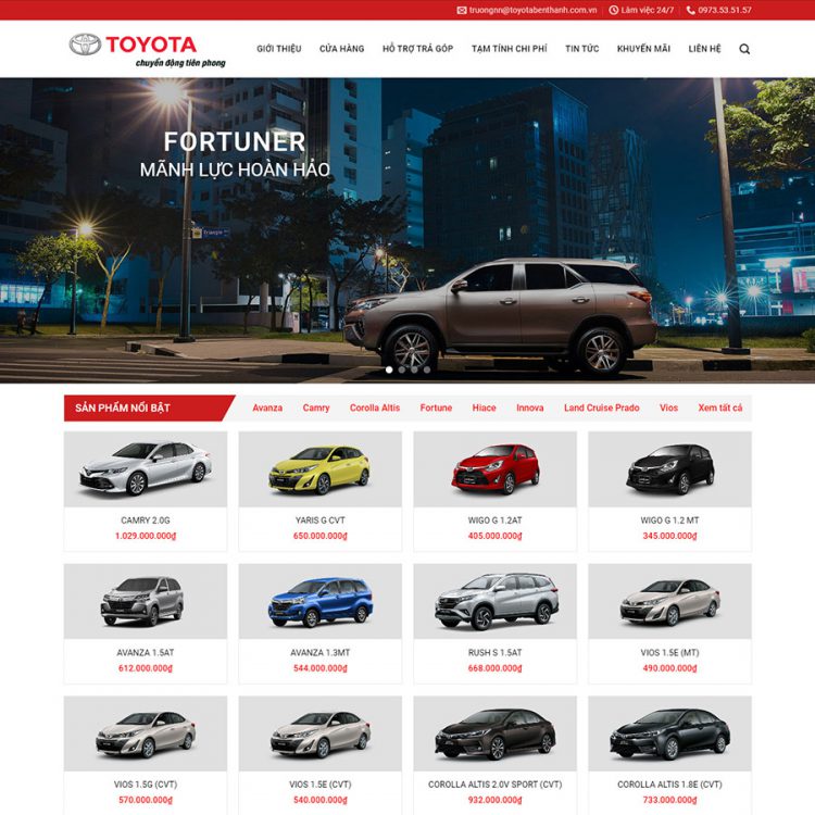 Theme wordpress toyota